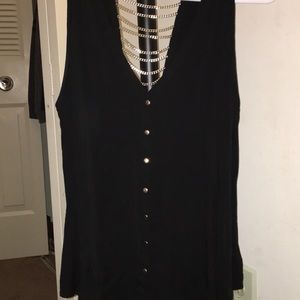Women button down tank top
